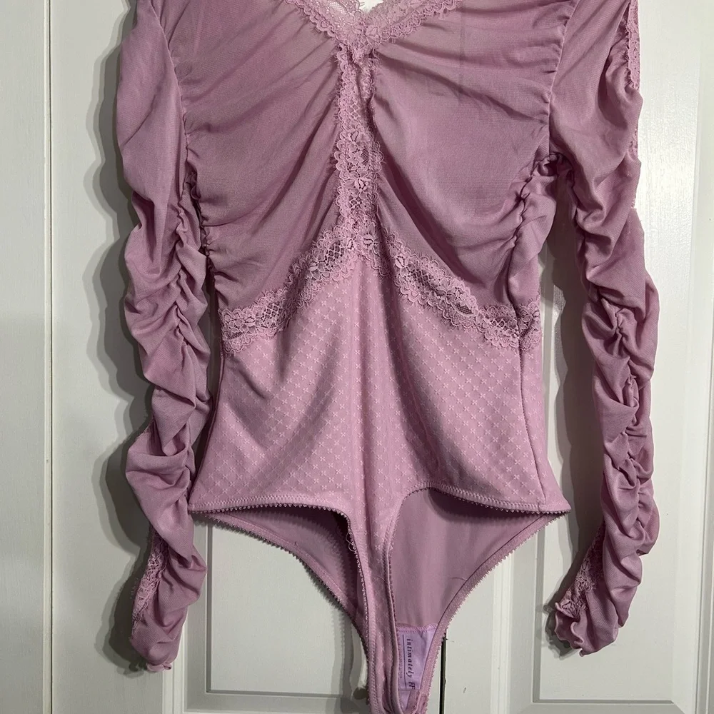 Intimately Free People  Women's Forever Young Bodysuit Plum Blossom Size S